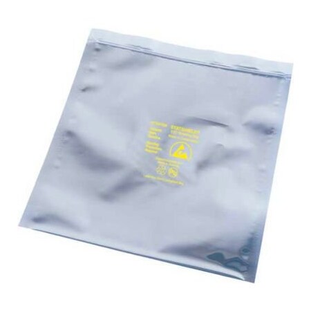 Desco Industries Desco Metal-In Zipper Bags, 12inW x 16inL, 3 Mil, Silver, 100/Pack 13700